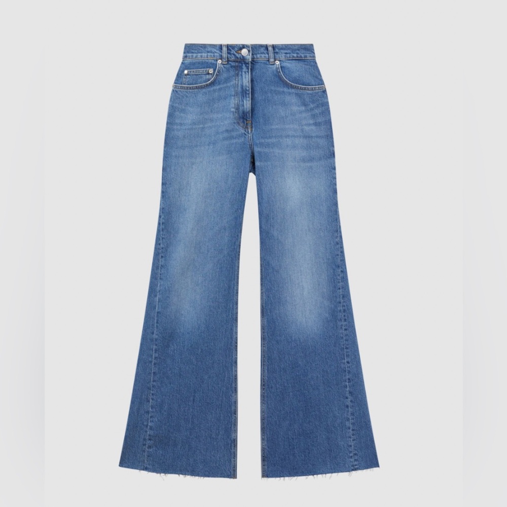 REISS CALLA MID RISE WIDE LEG JEANS - Picture 2 of 4